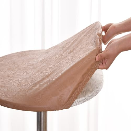 Morbuy Tischdecke Rund Outdoor 90 cm, Plastik Tischdecke Abwaschbar Kaffee Wachstuch tischdecke Wetterfest Klein Table Cloth für Küche, Garten, Außenbereich(für Tische von 75 bis 80 cm)