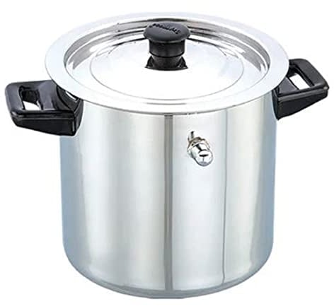 USA Deals 365 Traditional Milk Boiler | Milk Cooker | Double Wall | Stainless Steel Cookware-Milk Pot- Boiler with Whistle and Funnel (1 Liter)