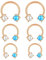 Longita Hufeisen Septum Piercing für Damen 16G 6/8/10/12MM Septum Piercing Perle Tragus Conch Helix Knorpel Ohr Piercing Rosegold