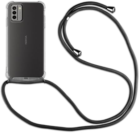 betterfon Hülle Kompatibel mit Nokia G22 | Handykette Smartphone Halskette Hülle mit Band | Handyhülle mit Kordel zum Umhängen Kompatibel für G22 | Schwarz