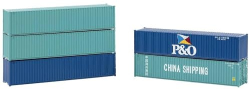 FALLER 182151-40' Container, 5er-Set - Spurweite H0