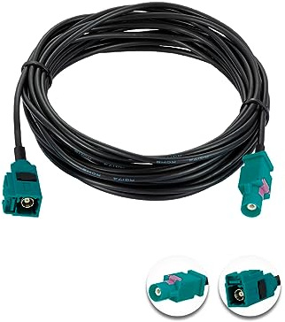 Vecys Fakra Z Kabel Fakra Z Männlich zu Fakra Z Weiblich RF Koaxialkabel 16.4ft/5m Fakra Z Weiblich zu Männlich Fahrzeug Antenne Verlängerungskabel RG174 für Auto Stereo GPS Navigation
