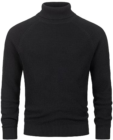 Indicode Herren INHarlan Feinstrick Pullover mit Rollkragen aus Baumwolle | Klassischer Feinstrickpullover aus Baumwolle mit Rollkragen, Herrenpullover, Strickpullover, Freizeitpullover für Männer