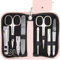 3 Swords Germany - brand quality 8 piece manicure pedicure grooming kit set in light pink fashion leather case in gift box - Made by 3 Swords