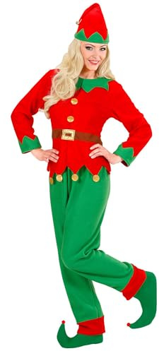 W WIDMANN MILANO Party Fashion - Santa's Helper Elf Costume for Women, Gnomes, Goblins, Carnival, Theme Parties, XL