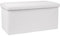 OHS Boucle Ottoman Toy Storage Box, White Ottoman Large Blanket Box Storage Trunk with Lid Bedroom Living Room Sturdy Space Saving, Cream