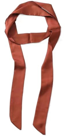 Damen Satin Gürtel 5cm x 195cm Band Imitated Silk Lange Schal Kleid Bund Hut Zubehör (Caramel)