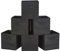 Webeasy Foldable Storage Cube Basket Bin, Set of 6, 28 x 28 x 28 cm (Black)
