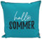 CB Home & Style Outdoor Garten Kissen Wasserabweisend 45x45cm mit Füllung - Sommer (Hallo Sommer - Petrol)