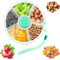 RANJIMA Snack Spinner, Snackbox mit 5 Fächern für Kinder, Rotierender Snack Organizer mit Deckel, Tragbarer Obst- und Süßigkeiten-Organizer für Kinder, Kleiner Obstteller Organizer für Kinder
