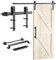 Signstek Juego de herrajes para puerta corredera de 244 cm con cerradura, sistema de puerta corredera para interior y exterior con gancho para puerta y 2 asas, apto para 3,49 cm – 4,45 cm de grosor,