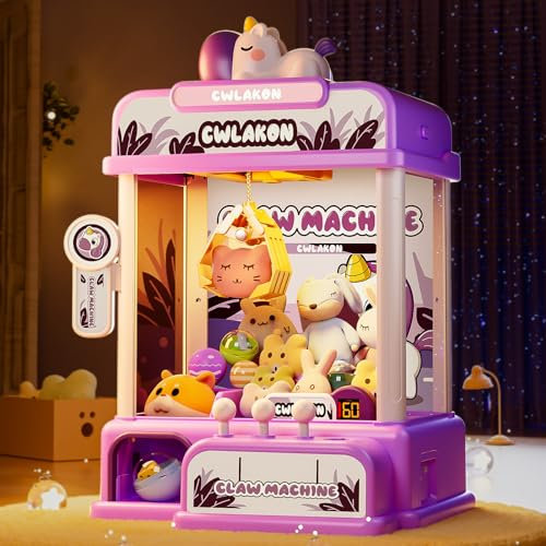 CWLAKON Claw Machine for Kids, Candy Grabber Machine, Mini Vending Machine, Sweet Dispenser Grab Machine Arcade Games for Girls Boys Christmas Birthday Gift