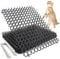YAYODS 12PCS Cat Scat Mat With Spikes, 30x40CM Anti Cat Spikes Mats, Plastic Cat Deterrent Spikes for Garden Fence Outdoor, Pet Deterrent Spikes Mat for Dogs Foxes Cats with 12 U-shaped Pegs, Black