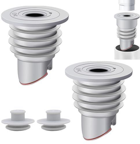 2pcs 35-40mm Waschmaschinen-Ablaufschlauchdichtung,Abflussrohrdichtung Schlauch,Waschmaschinen-Rohrdichtung,Grau Waschmaschinen Rohrdichtung mit Verschlussdeckel,Badezimmer-Ablaufstopfen für Küche