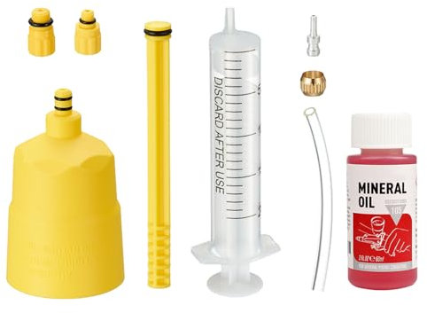 Kit Purgado Frenos,Kit de Purga de Freno para Bicicleta,para Shimano, Tektro, Magura,Gama de Frenos de Disco Hidráulicos,Incluido Líquido de Freno Mineral (60ml)