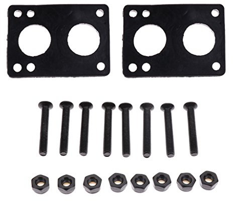 Wdfnexalai Set di viti per longboard e skateboard, cuscinetto da 6 mm + chiodo da 35 mm, nero