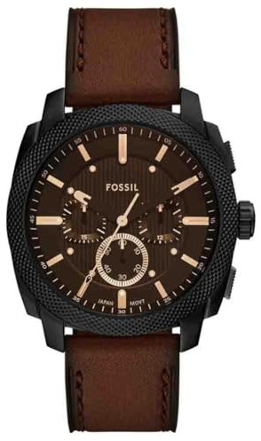 Fossil Men's Analog Quartz Watch with Leather Strap FS6101
