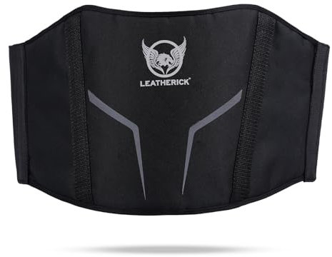 Leatherick Motorrad-Nierengurt für Männer und Frauen – Nierenwärmer aus 1000D-Polyester mit Lendenwirbelstütze und Tasche, perfekt für Biker und Motorradfahrer (Grau (3X-Large Bis 4X-Large))