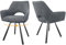 WAFTING Esszimmerstühle Drehbar,Armlehnstuhl mit Metallbeinen,geeignet als Stühle Esszimmer,Samt Stuhl,Küchenstühle,Wohnzimmerstuhl,Polsterstuhl mit Samtigem Gefühl,Stühle 2er Set,Grau