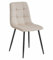 Best For Home 1 x chaise - velours beige/pieds noirs