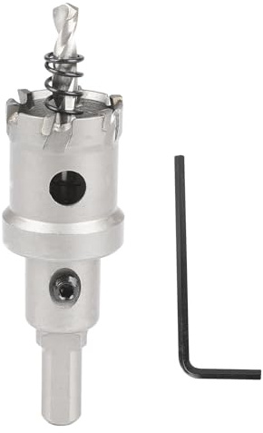 SUQIN 28mm Foret De Scie Cloche En Métal,TCT Scie Cloche En Carbure,Coupe-trou En Carbure De Tungstène,Coupe-trou industriel Pour l'acier inoxydable,Le Métal,l'alliage,Le Bois Et Les Plastiques
