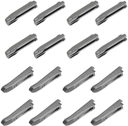 YELARXI Reißverschluss-Reparatur-Set, Metall-Reißverschlussriegel, Schieber, Halter, Stecknadel, oben unten, Stopper, #10, passend für Jacken, Mäntel, Nähzubehör (8 Paar, schwarz)