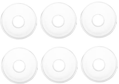 JUMPLAWN 6pcs Glass Drip Candle Saucer Wax Catcher for Taper Candles Glass Fluted Plate Decorative Wax Holder Drip Protection for Home Parties