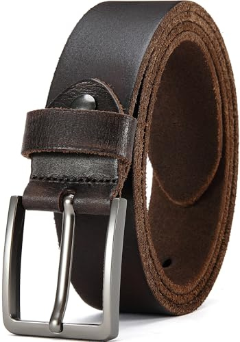 DOOPAI Gürtel Herren,Vollledergürtel Casual Arbeit Cowboy Ledergürtel 40mm | Einstellbare Gürtel für Cowboy Anzug Vielseitiges stilvolles Geschenk