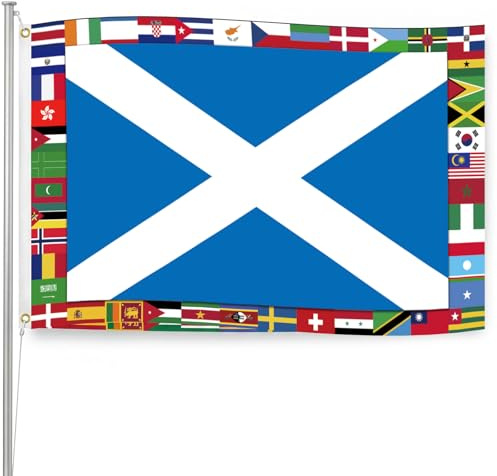 Drapeau de l'Écosse de la Coupe du monde de football 2026 - 150 x 90 cm - Décoration murale pour les fans du monde - Marchandise d'événements sportifs - Cadeaux pour les fans de football - Décoration