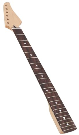 ZAICOLER Manico per Chitarra Elettrica in Acero con Tastiera in Palissandro a 22 Tasti, Manico di Ricambio con Truss Rod Regolabile e Punti Laterali, Ideale per Parti di Chitarra Elettrica