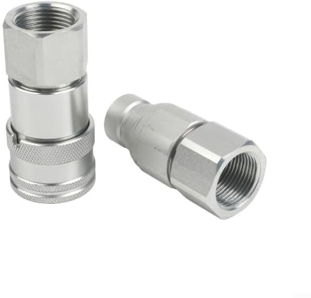 Kit di accoppiamento rapido idraulico con valvola compatibile con raccordi NPT 1/4 3/8 1/2 3/4 in acciaio al carbonio connettore rapido ((G1))