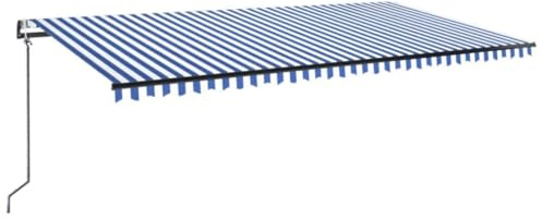 vidaXL Automatische Markise mit LED & Windsensor 600x300 Blau und Weiß
