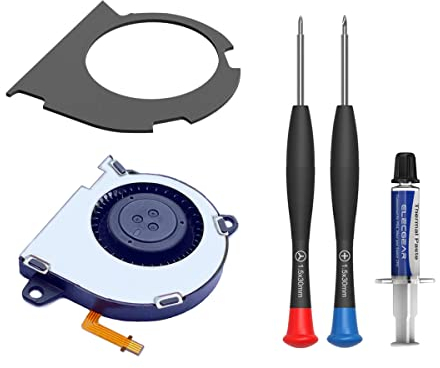 ElecGear Replacement Interne Refroidisseur Ventilateur compatible avec Nintendo Switch OLED HEG-001, CPU Ventilateur de Refroidissement Cooling Fan, Pâte Thermique et Kit d'outils de Réparation