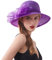 Naimo Damen Organza Kirche Kentucky Derby Fascinator Hut Elegante Schleife Breite Krempe Brauthut Tea Party Hochzeit Sonnenhut