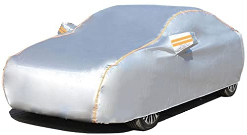 Auto Regenschutz Für FIAT Panda, Staubdichte Atmungsaktive Autoplane Winddichter Fahrzeugschutz Für Den Außenbereich, Vollständige Autoabdeckung (Color : Silver)