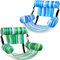 SLOOSH Gonfiabili per Piscina per Adulti, 2 Pezzi Sedie Lounge Galleggianti, Sedia Galleggiante per Festa Estiva in Acqua, Spiaggia, Lago, Strisce Vivaci - Verde, Blu