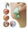 6 pares de bonitos aretes de mordida de animales para mujer, aretes de dinosaurio, aretes de arcilla 3D, aretes divertidos de dibujos animados para morder, aretes de tuerca de joyería, Metal, Sin