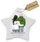 Personalisierbare Keramik-Weihnachtsornamente - Couple Pärchen - Weihnachtsbaum-Deko für Ihren Weihnachtsbaum – Personalisierte Weihnachtsanhänger als Christbaumschmuck - Geschenk (Stern)