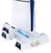 Lapezei PS5 Slim Stand with 3-Stage Cooling Fan, Controller Charging Station, Accessory Organizer for PS5 Slim & Controller