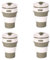 Feriany de viaje plegable de silicona de color café, de camping, de agua plegable, vaso para adultos con tapa,