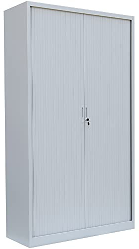 Querrollladenschrank Aktenschrank Grau 195x100x46cm Stahl