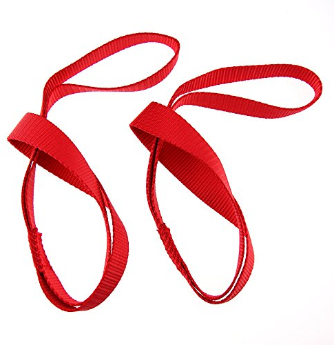 KSOH Products Doppelschlaufe Zurrschlaufe Nylon Cargo-Schlaufe, 2 Stück, Rot, 45 cm, für PKW, Geländewagen, Lieferwagen, Motorrad, ATV, UTV, LKW