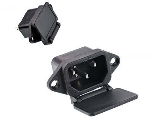 Oiyagai 10 Stück AC 250V 10A IEC 320 C14 Panel Mount Steckverbinder Adapter Steckdose mit Federabdeckung