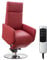 Cavadore TV-Sessel Cobra mit 2 E-Motoren und Aufstehhilfe / Elektrisch verstellbarer Fernsehsessel mit Fernbedienung / Relaxfunktion, Liegefunktion / bis 130 kg / M: 71 x 110 x 82 / Echtleder Rot