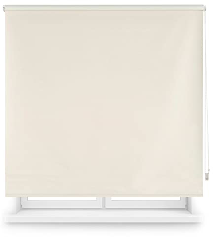 Blindecor Draco | Rollo verdunkelung - Beige, 140 x 230 cm (BxH) | Stoffgröße 137 x 225 cm. Thermorollo für fenster