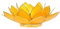 Capiz Lotus Licht gelb 3e Chakra Goldrand - 13.5 cm Teelicht