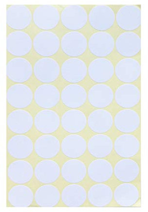Yesallwas 600 Stück, 25mm Klebepunkte Runde Punktaufkleber Etiketten Markierungspunkte, 15 Blatt x 40 Stück