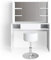 Vicco Schminktisch Daenerys, Weiß, 100 cm mit Hocker