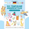 Papierdrachen 100 hautfreundliche Kindertattoos - Tattoos mit Dinosauriern, Monstern & Drachen - als Geburtstagsmitgebsel & Geschenkidee für Kinder - vegan & geprüft