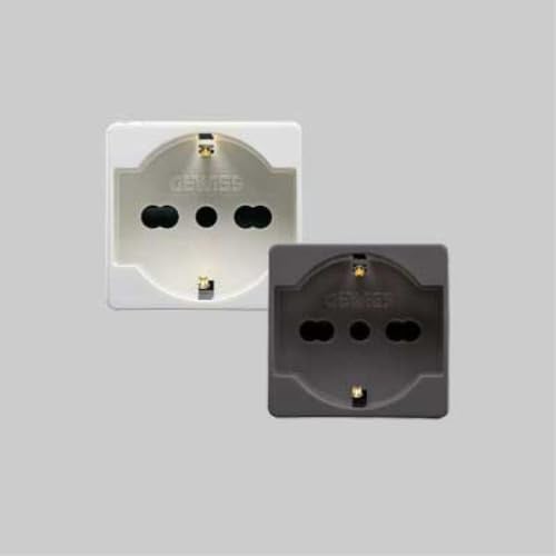 Gewiss GW21246 Serie System Schuko-Steckdose 10/16a schwarz